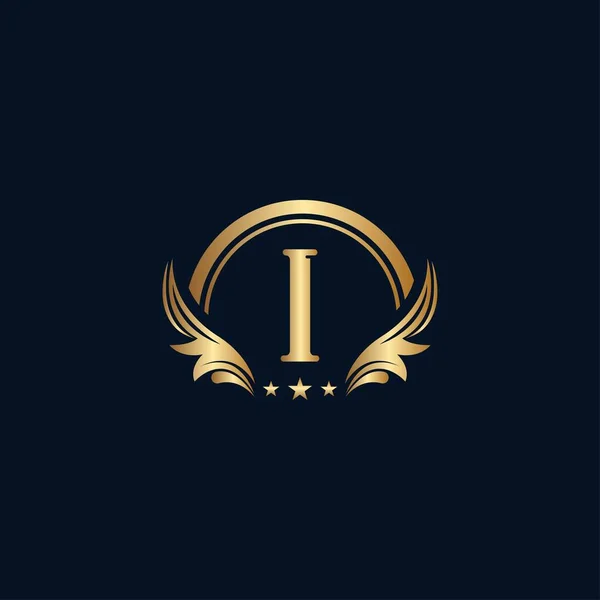 Carta Lujo Logo Estrella Oro Real — Vector de stock