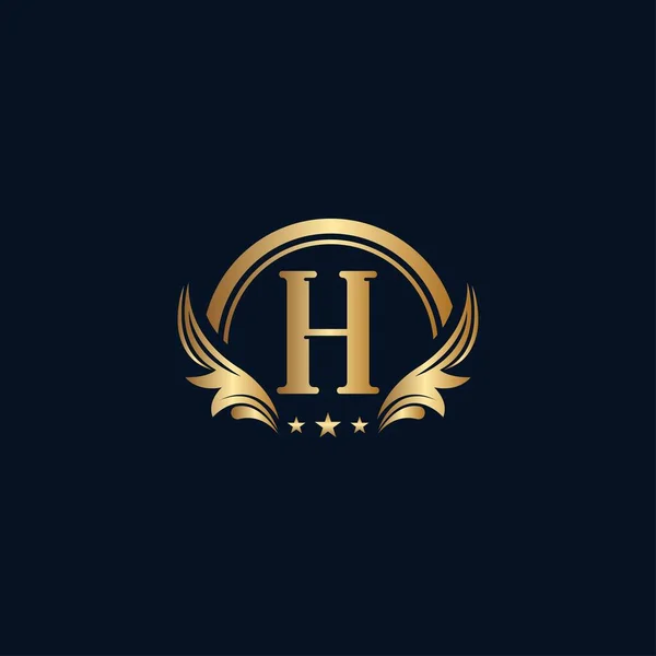 Lettre Luxe Logo Royal Étoile — Image vectorielle