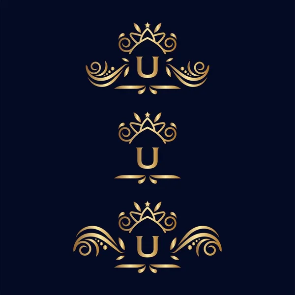 Carta Logotipo Ornado Lujo Royal — Archivo Imágenes Vectoriales