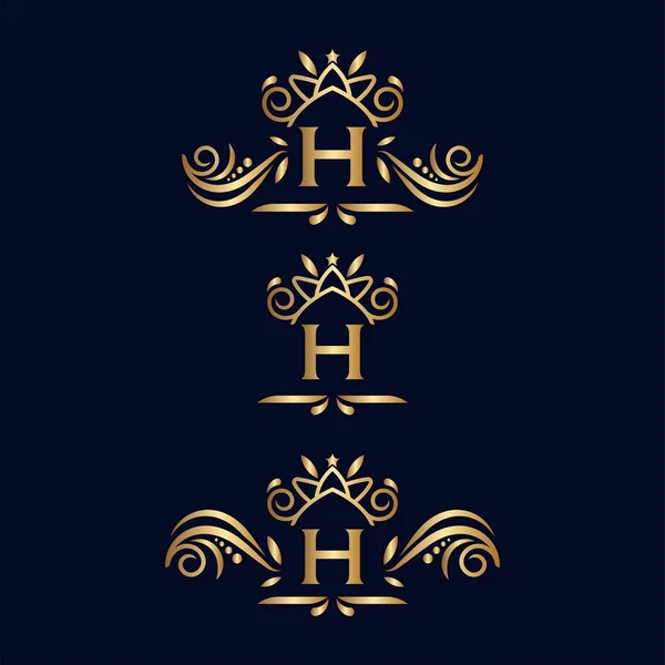 Carta Del Logotipo Ornado Lujo Royal — Archivo Imágenes Vectoriales