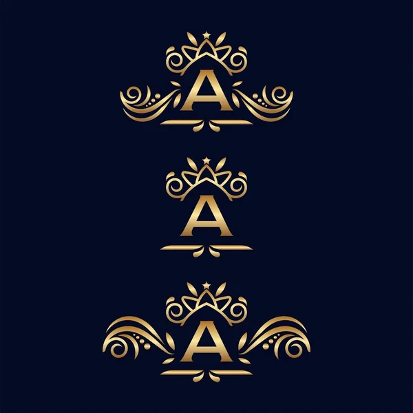 Carta Logo Ornado Lujo Royal — Archivo Imágenes Vectoriales