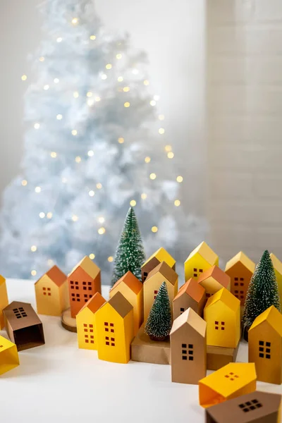 Papel Diy Fazendo Calendário Advento Natal Decoração Férias Totalmente Reciclável — Fotografia de Stock