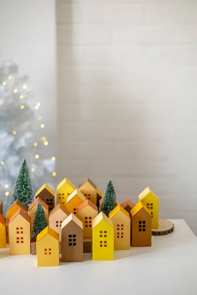 Papel Diy Fazendo Calendário Advento Natal Decoração Férias Totalmente Reciclável — Fotografia de Stock