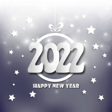 2022 mutlu yıllar. 3 boyutlu numara. vektör doğrusal sayılar. Tebrik kartı tasarımı. vektör illüstrasyonu.