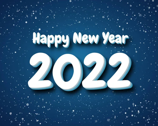 2022 Šťastný Nový Rok Čísla Lineární Vektorová Čísla Návrh Blahopřání — Stockový vektor