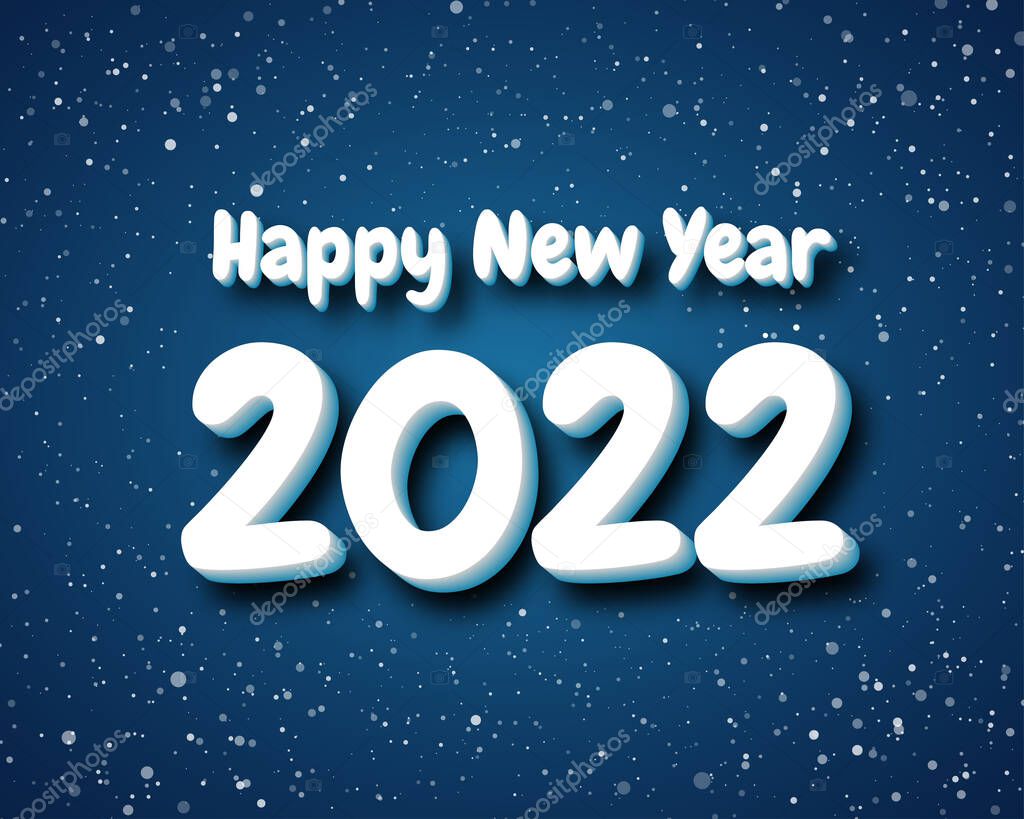 2022 happy new year. numbers 3D style. vector linear numbers. design of greeting cards. vector illustration.