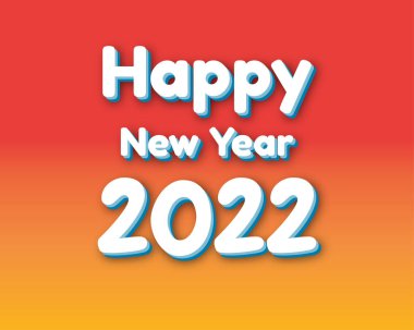 2022 mutlu yıllar. 3 boyutlu numara. vektör doğrusal sayılar. Tebrik kartı tasarımı. vektör illüstrasyonu.