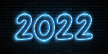 2022 mutlu yıllar. 3 boyutlu soyut sayı. vektör doğrusal sayılar. Tebrik kartı tasarımı. vektör illüstrasyonu.
