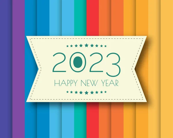 2023 Καλή Χρονιά Αριθμούς Μινιμαλιστικό Στυλ Γραμμικούς Διανυσματικούς Αριθμούς Σχεδιασμός Εικονογράφηση Αρχείου