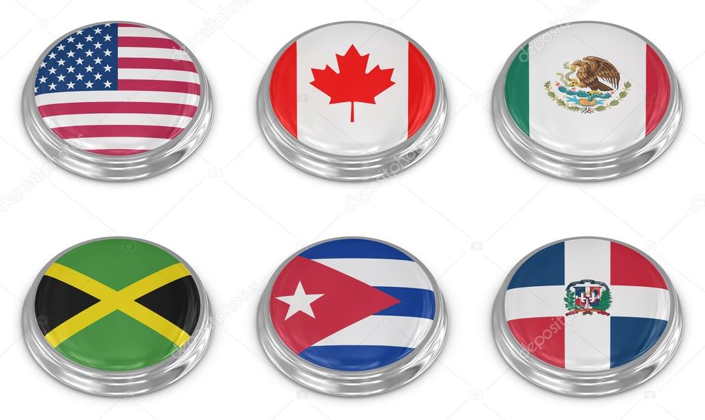 Nation flag icon set