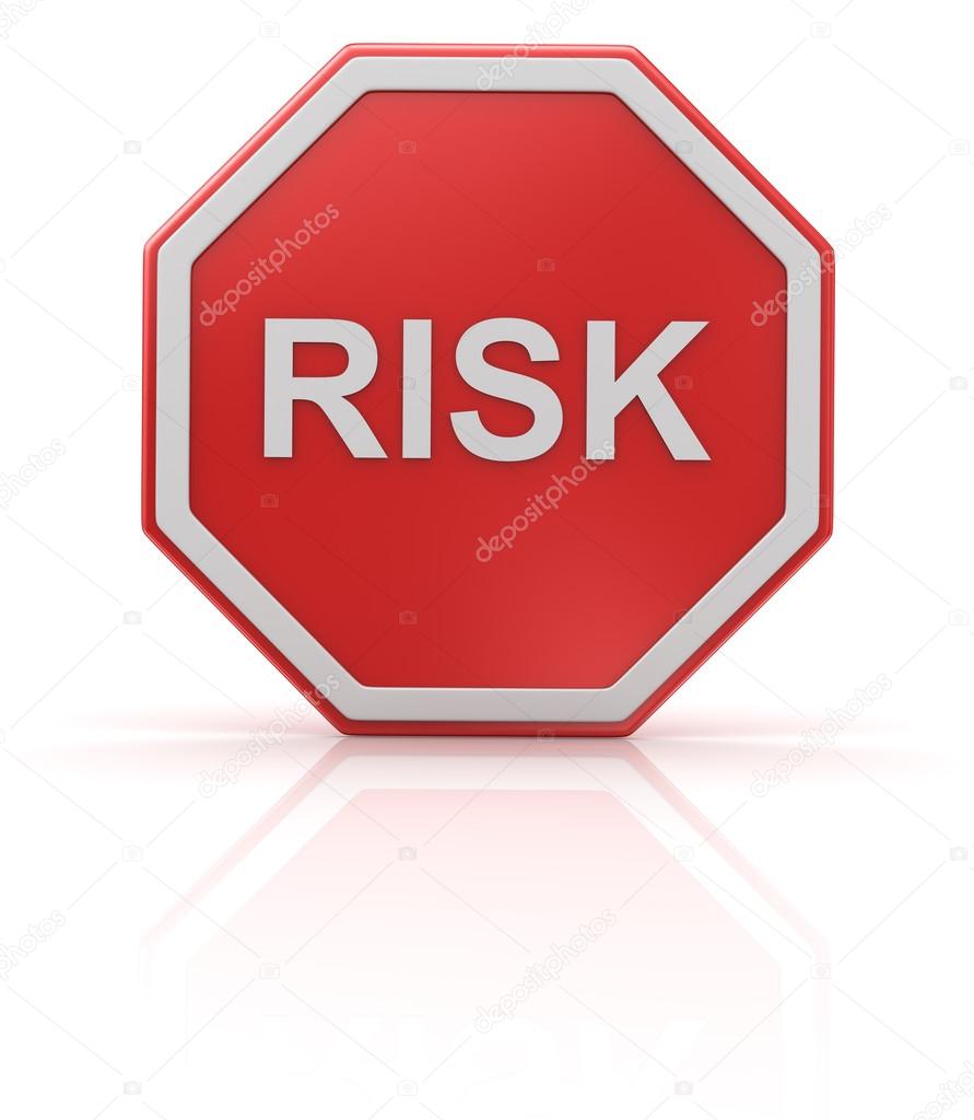 Risk road sign