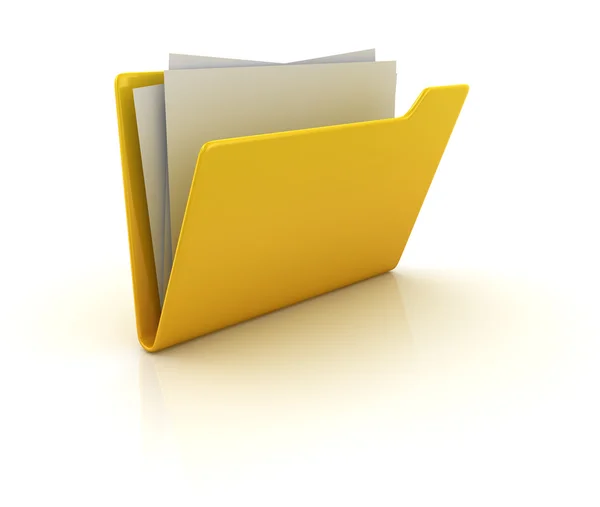 Желтая папка — стоковое фото