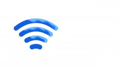Wi-Fi internet simgesinin komik biçimli 4k videosu.