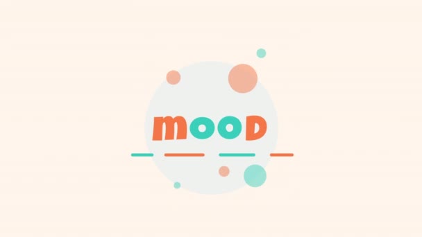 4k vídeo of mood banner on white background. — Vídeo de Stock