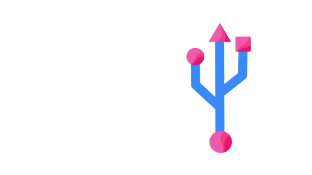 4k video van drie verschillende blauwe manieren van een roze cirkel. — Stockvideo