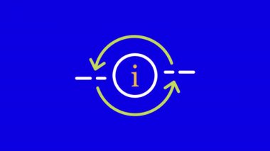 Mavi arkaplanda çizgi film hedefinin 4k videosu.