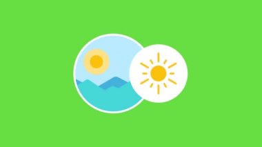 Güneş tasarım simgelerinin 4k videosu.