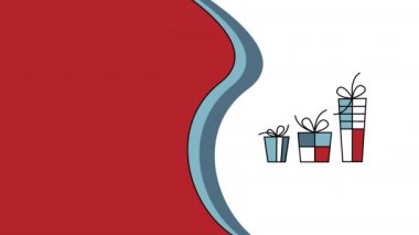 Karikatür 3 'ün 4k videosu beyaz ve kırmızı arka planda sunuluyor.