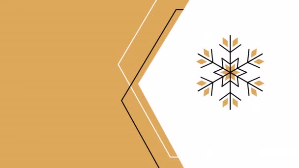 4k video av tecknad snöflinga design. — Stockvideo