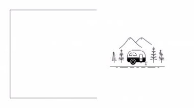 Karikatür karavan arabasının 4k videosu..