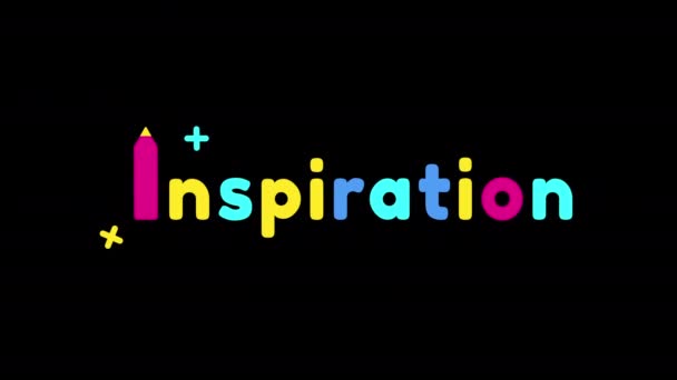 4k video of inspiration colorful typography banner. — Vídeo de Stock