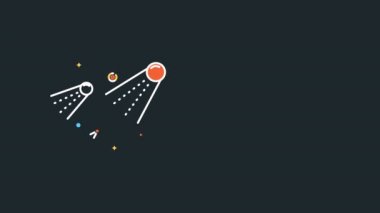 Çizgi film yıldızı asteroit ve göktaşının 4k videosu.