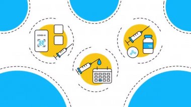 Karikatür tıbbi simgelerinin 4k videosu.