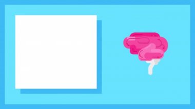 4k video of cartoon human internal organ icon.