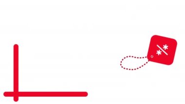 Beyaz zemin üzerinde düz stil büyük satışın 4k dikey videosu.