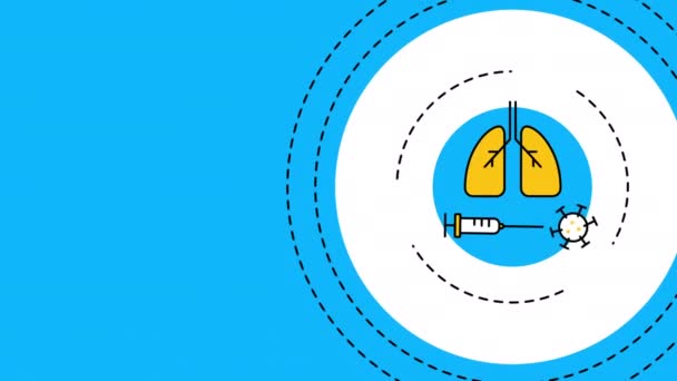 4k vídeo de desenho de fundo vacinação desenhos animados. — Vídeo de Stock