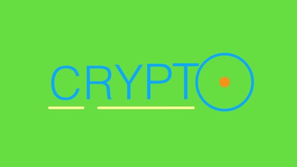 4k video van crypto groene achtergrond ontwerp. — Stockvideo