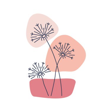 Beyaz arkaplanda soyut karikatür karikatürlerinin vektör çizimi.