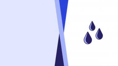 Üç mavi damlanın 4k videosu.