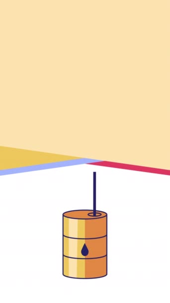 4k vertical video of cartoon barrel design. — Wideo stockowe