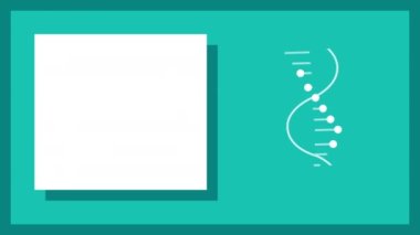 Mavi arkaplanda soyut DNA iplikçiklerinin 4k videosu.