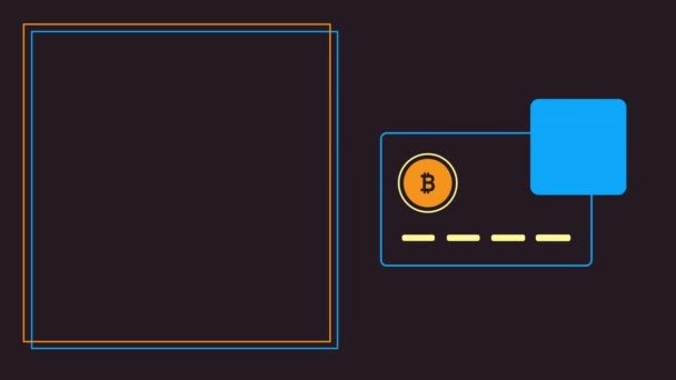 Video Diseño Fondo Tarjeta Criptomoneda Concepto Criptomoneda — Vídeos de Stock