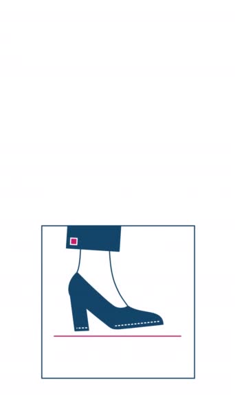 Vertical Video Cartoon Female Shoe White Background Concept Shoe Design — Stock Video