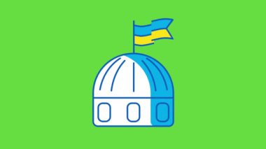 Ukrayna yönetim binasının 4K videosu. Yönetim kavramı.