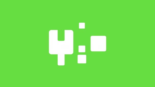 Video Cartoon Abstract Symbol Green Background Concept Symbol — 비디오