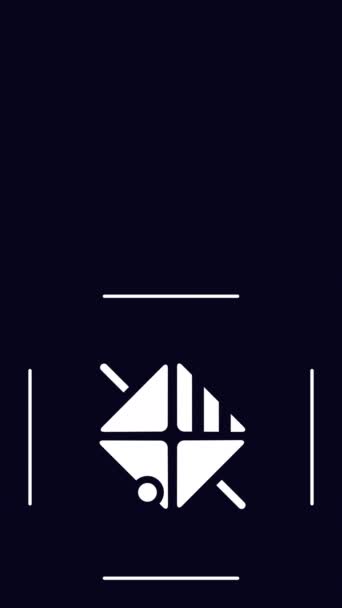 Vertical Video Cartoon Abstract Symbol Black Background Concept Symbol — 图库视频影像