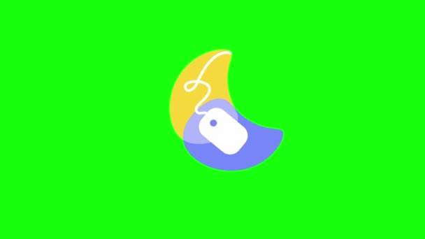 Video Cartoon Computer Mouse Green Background Concept Information — Vídeo de Stock