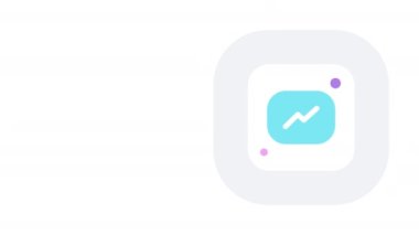4k video of cartoon time icon on white background. Concept of time