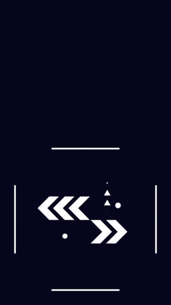 Vertical Video Abstract White Arrows Black Background Concept Data Transfer — 비디오