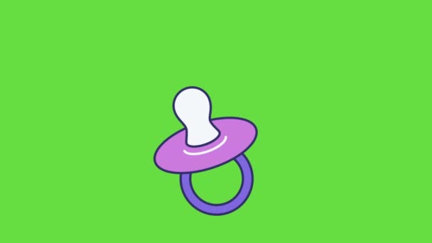 Vertical Video Cartoon Purple Dummy Green Background Concept Dummy — Stock Video