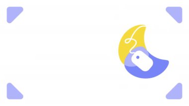 Beyaz arka planda çizgi film faresi simgesinin 4k animasyonu. Teknoloji kavramı