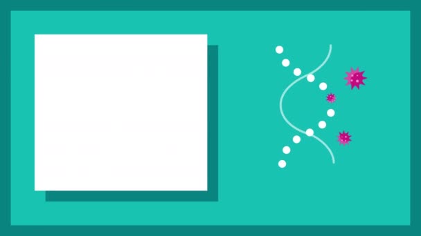 Vídeo Parte Abstracta Del Adn Atacado Por Virus Sobre Fondo — Vídeos de Stock