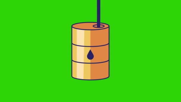 Vertical Video Cartoon Barrel Design Concept Oil Transportation — Wideo stockowe