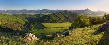 Güneş ile panorama Mountain