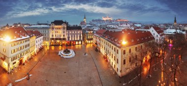 Bratislava panorama - Slovakya - Doğu Avrupa şehri