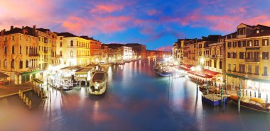 Venedik - grand canal rialto Bridge, İtalya